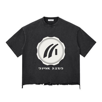 Snow Wash Raw-Hem Boxy T-shirt